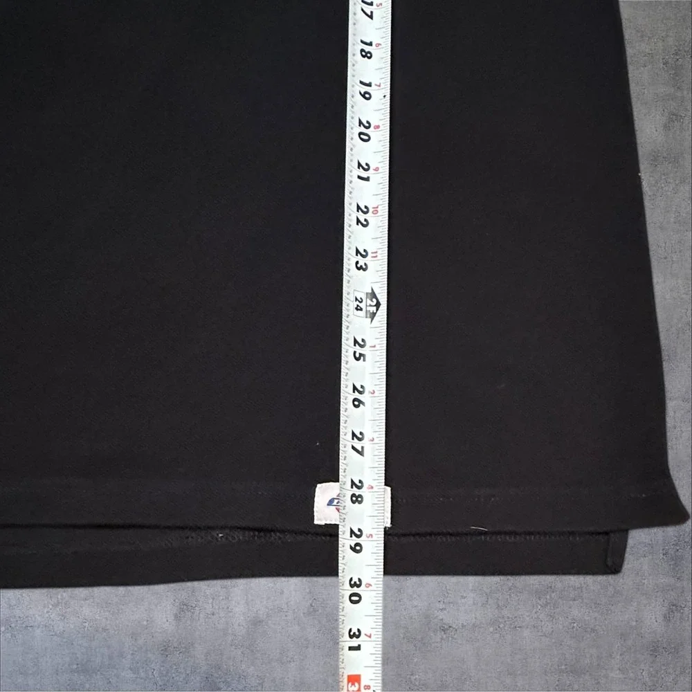 Dickies Mens Large‎ Black Pique Polo Shirt Short Sleeve Workwear Pocket Logo L
